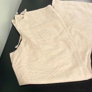 NWOT** Gap Womens Tan Linen Pants Size 10regular